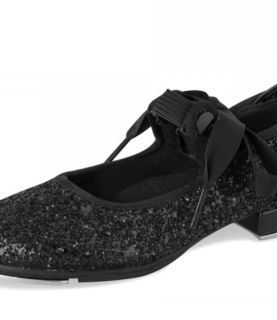 BLOCH BLACK GLITTER TAP SHOES S0351G