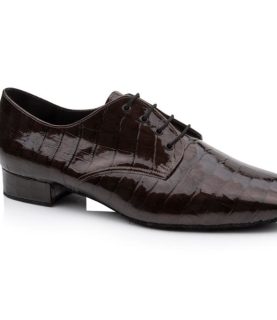 CLEARANCE FREED OF LONDON KELLY MALE BALLROOM DANCE SHOE UK 10 (BURGUNDY CROC LEATHER)